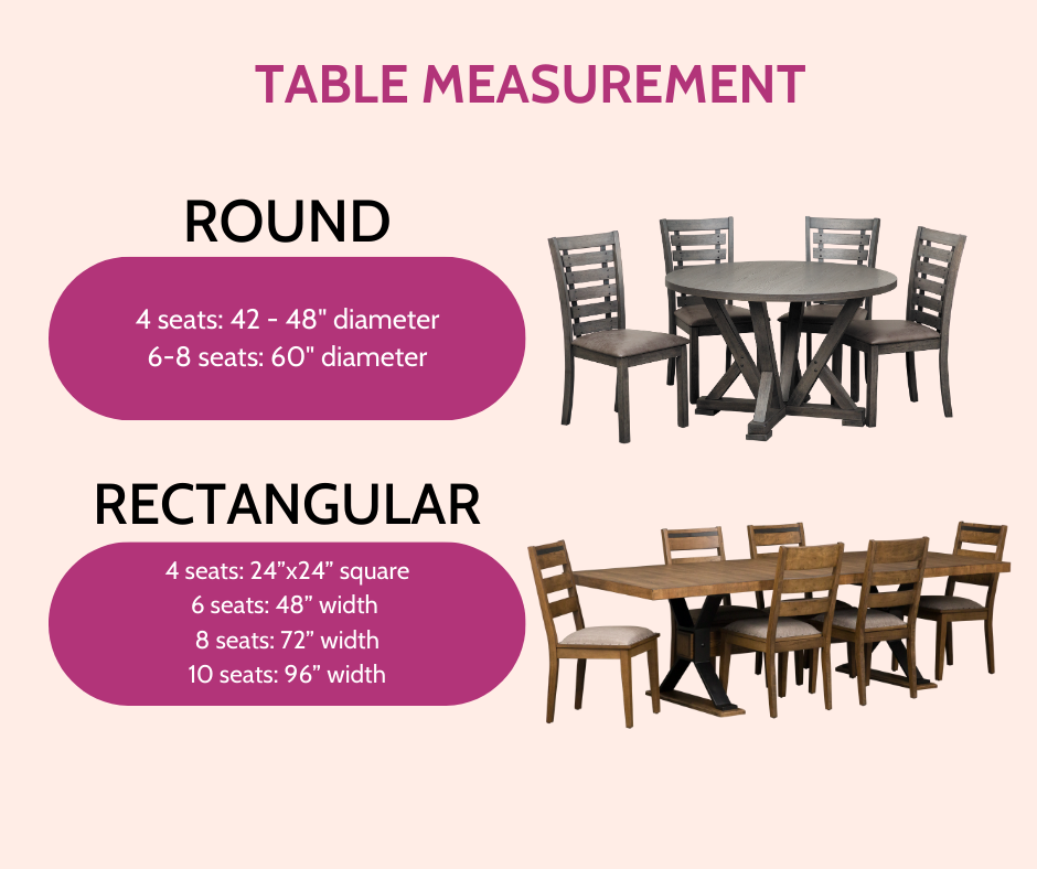 dining table measurement